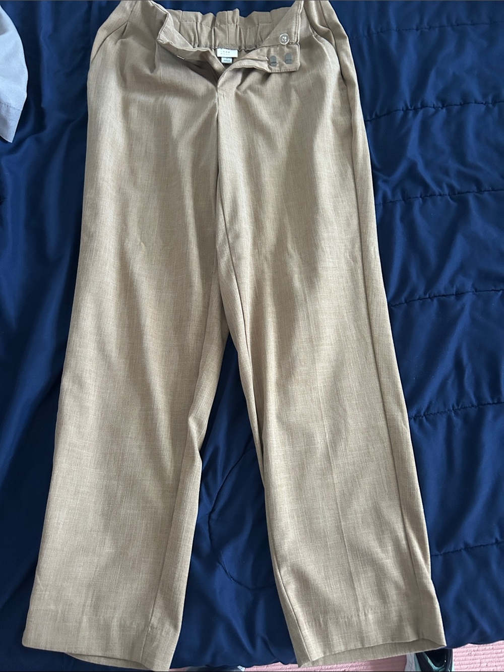 a new day Tan Pull-On Straight Lightweight work or casual pant